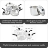 image:imageIMUSA USA Heavy Duty 13Piece Cast Aluminum Cajun Cookware Set Silver8 Piece