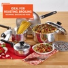 image:imageIMUSA USA Heavy Duty 13Piece Cast Aluminum Cajun Cookware Set Silver8 Piece