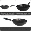 image:imageIMUSA USA Inch Red PAN10046 12 Nonstick Carbon Steel Wok HandleBlack