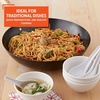 image:imageIMUSA USA Inch Red PAN10046 12 Nonstick Carbon Steel Wok HandleLight Wood