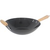 image:imageIMUSA USA Inch Red PAN10046 12 Nonstick Carbon Steel Wok HandleLight Wood