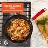 image:imageIMUSA USA Inch Red PAN10046 12 Nonstick Carbon Steel Wok HandleRed