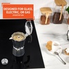 image:imageImusa 3 Cup Stovetop Espresso Maker with Heart Shaped Knob SilverAluminum