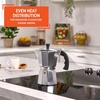image:imageImusa 3 Cup Stovetop Espresso Maker with Heart Shaped Knob SilverAluminum