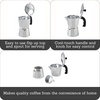 image:imageImusa 3 Cup Stovetop Espresso Maker with Heart Shaped Knob SilverAluminum