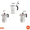 image:imageImusa 3 Cup Stovetop Espresso Maker with Heart Shaped Knob SilverAluminum