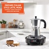 image:imageImusa 3 Cup Stovetop Espresso Maker with Heart Shaped Knob SilverAluminum