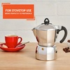 image:imageImusa 3 Cup Stovetop Espresso Maker with Heart Shaped Knob SilverEpic