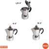 image:imageImusa 3 Cup Stovetop Espresso Maker with Heart Shaped Knob SilverEpic