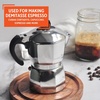 image:imageImusa 3 Cup Stovetop Espresso Maker with Heart Shaped Knob SilverEpic