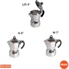 image:imageImusa 3 Cup Stovetop Espresso Maker with Heart Shaped Knob SilverEpic