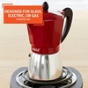 image:imageImusa 3 Cup Stovetop Espresso Maker with Heart Shaped Knob SilverRed