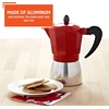 image:imageImusa 3 Cup Stovetop Espresso Maker with Heart Shaped Knob SilverRed