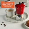 image:imageImusa 3 Cup Stovetop Espresso Maker with Heart Shaped Knob SilverRed