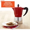 image:imageImusa 3 Cup Stovetop Espresso Maker with Heart Shaped Knob SilverRed