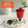 image:imageImusa 3 Cup Stovetop Espresso Maker with Heart Shaped Knob SilverRed