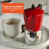 image:imageImusa 3 Cup Stovetop Espresso Maker with Heart Shaped Knob SilverRed