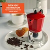 image:imageImusa 3 Cup Stovetop Espresso Maker with Heart Shaped Knob SilverRed