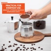 image:imageImusa 3 Cup Stovetop Espresso Maker with Heart Shaped Knob SilverSilver