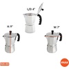 image:imageImusa 3 Cup Stovetop Espresso Maker with Heart Shaped Knob SilverSilver