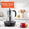image:imageImusa 3 Cup Stovetop Espresso Maker with Heart Shaped Knob SilverSilver