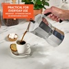 image:imageImusa 3 Cup Stovetop Espresso Maker with Heart Shaped Knob SilverSilver