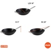 image:imageImusa LCI19008 USA 14 Light Cast Iron Wok Preseasoned NonStick with Stainless Steel Handles Cookware Black