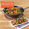 image:imageImusa LCI19008 USA 14 Light Cast Iron Wok Preseasoned NonStick with Stainless Steel Handles Cookware Black