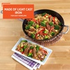 image:imageImusa LCI19008 USA 14 Light Cast Iron Wok Preseasoned NonStick with Stainless Steel Handles Cookware Black