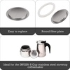 image:imageImusa Replacement Gasket and Filter For Stainless Steel Coffee Makers 6 Cup6 Cup
