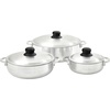 image:imageIMUSA 051537qt Carmen de Viboral Cast Aluminum Nonstick Caldero 6pc Set with Floral Ceramic Lids Drop Ship Black  141824cm16 Quarts