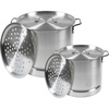 image:imageIMUSA Aluminum Steamer Dual Piece Set 32 Qt and 10 Qt Silver32 Qt and 10 Qt