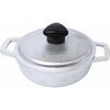 image:imageIMUSA Caldero Cast Aluminum Stock Pot 7 Qt with Glass Lid 30 cm Diameter Heavy Bottom Cooking Pot with Riveted Handles Oven Safe Rice Pot for Stews Soups and BeansMini