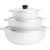 image:imageIMUSA Caldero Stock Pot with Lid 3pc Set 15357 QT Cast Aluminum Perfect for Serving Large amp Small Groups Riveted Handles Made in Colombia Silver357 11 Quarts