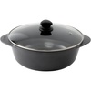 image:imageIMUSA Cocotte Cast Aluminum Ceramic Nonstick Caldero with Glass Lid 7Qt Black