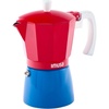image:imageIMUSA Stovetop Espresso Maker 3 Cup Moka Pot Caribbean Colors Edition  Cuban Coffee Italian Style Demitasse Cortadito Cappuccino  Cast Aluminum Cafetera Espresso Azul Rojo BlancoRed
