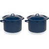 image:imageIMUSA USA C206661062810W Speckled Enamel Stock Pot with Lid 4 Quart Blue4 Quarts Pack of 2