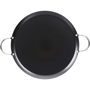 image:imageIMUSA 11in Carbon Steel Nonstick Round Comal with Metal Handles BlackMetal Handles