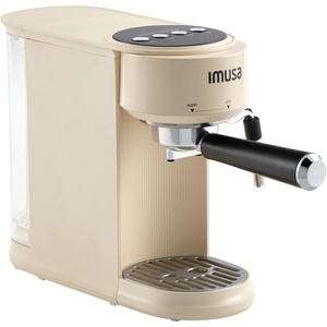image:imageIMUSA 20 Bar Espresso Machine with Milk Frother Compact 12 Cup Espresso amp Cappuccino Maker Thermoblock Fast Heating Coffee Machine Hot amp Iced Latte Macchiato amp Mocha Maker Matte AlmondAlmond