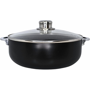 image:imageIMUSA 44Qt Bistro Ceramic Nonstick CalderoDutch Oven with Glass Lid Black