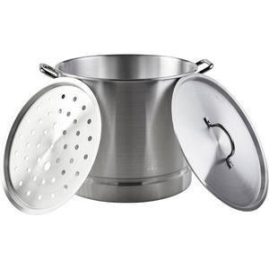 image:imageIMUSA Big 40 Qt Tamale Steamer Vaporera Stock Pot Aluminum Tamalera 10 Gallons28 Quarts