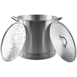 image:imageIMUSA Big 40 Qt Tamale Steamer Vaporera Stock Pot Aluminum Tamalera 10 Gallons40 Quarts
