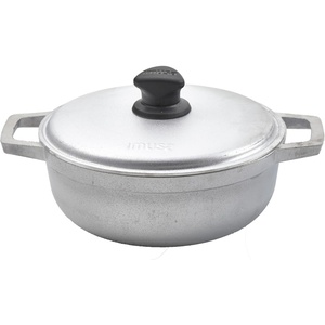 image:imageIMUSA GAU80508 Jumbo Traditional Natural Caldero for Cooking and Serving 18 Quart SilverAluminum Lid