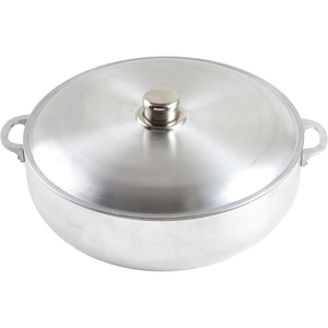 image:imageIMUSA Traditional Polished Aluminum Caldero Dutch Oven with Lid 69 Quarts Polished AluminiumPolished