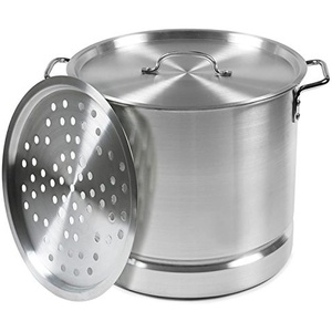 image:imageIMUSA USA Aluminum Tamale and Steamer Steamer Pot 20Quart Silver12 quart