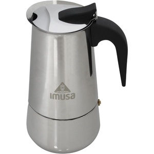 image:imageIMUSA USA B12022062M Stainless Steel Stovetop Espresso Coffeemaker 6Cup Silver6 Cups