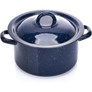 image:imageIMUSA USA C206661062810W Speckled Enamel Stock Pot with Lid 4 Quart Blue4 Quarts