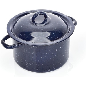 image:imageIMUSA USA C206661062810W Speckled Enamel Stock Pot with Lid 4 Quart Blue6 Quarts