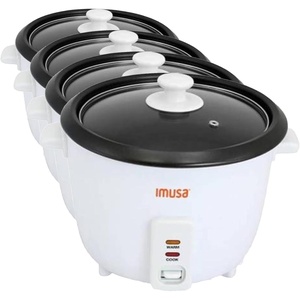 image:imageIMUSA USA GAU00012 Electric NonStick Rice Cooker 5Cup Uncooked 10Cup Cooked White5 Cups Pack of 4