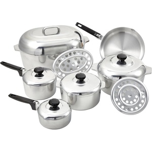 image:imageIMUSA USA Heavy Duty 13Piece Cast Aluminum Cajun Cookware Set Silver13 Piece